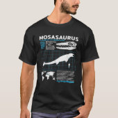 Mosasaurus factsheet Dinosaurus Feiten T-shirt (Voorkant)