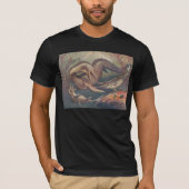 Mosasaurus Ichthyosaurus Antiek print T-shirt (Voorkant)