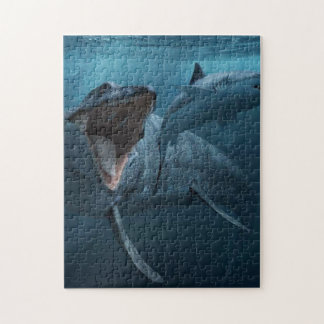 Mosasaurus jager poster acryldruk legpuzzel