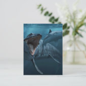 Mosasaurus jager shark poster acrylprint briefkaart (Staand voorkant)
