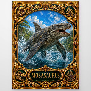 Mosasaurus, Juwelen Erfstuk Kunst Briefkaart