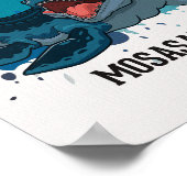 Mosasaurus kinderkamer poster Dino kinderkamer pos (Hoek)
