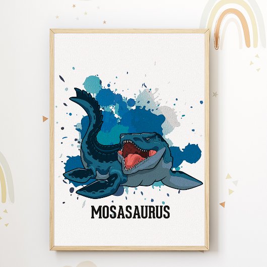 Mosasaurus kinderkamer poster Dino kinderkamer pos