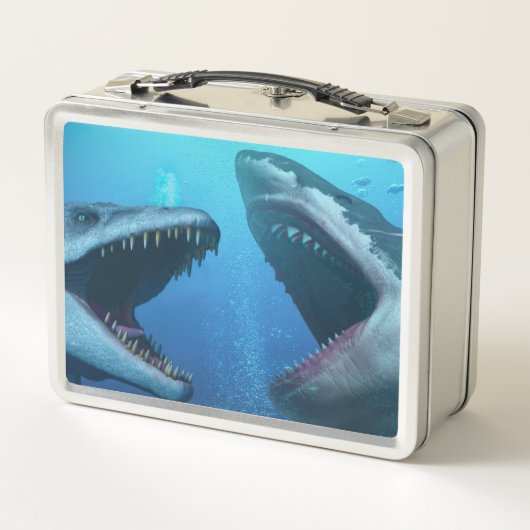 Mosasaurus versus megalodon (Achterkant)