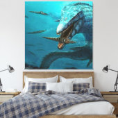 Mosasaurusjacht Canvas Afdruk (Insitu (Slaapkamer))