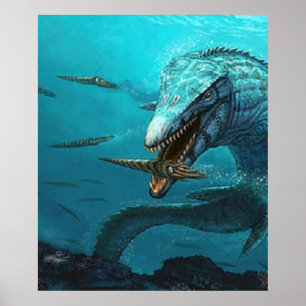 Mosasaurusjacht Poster
