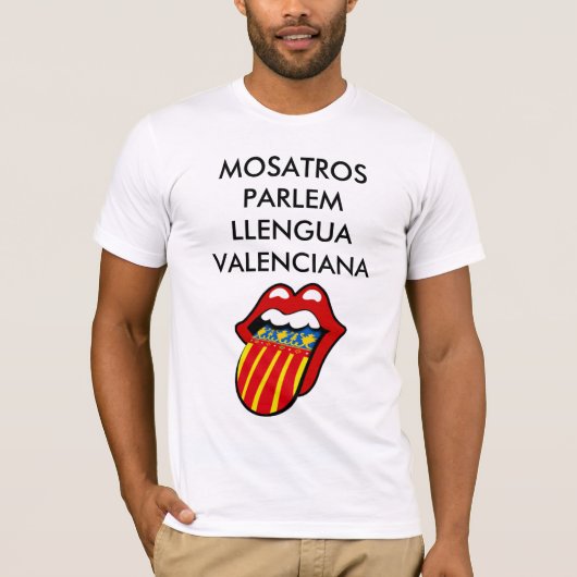 MOSATROS PARLEM LLENGUA VALENCIANA T-SHIRT (Voorkant)