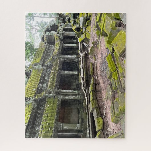 Mosbedekte Tempel Ta Prohm Cambodja Legpuzzel (Verticaal)