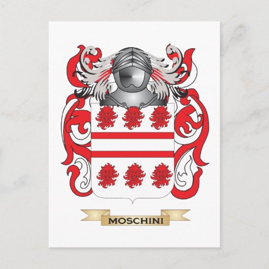 Moschini wapenschild (familiewapen) briefkaart (Voorkant)