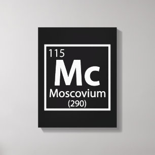 Moscovium - Russisch periodieke wetenschappelijke  Canvas Afdruk