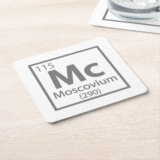 Moscovium - Russisch periodieke wetenschappelijke  Kartonnen Onderzetters (Schuin)