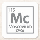Moscovium - Russisch periodieke wetenschappelijke  Kartonnen Onderzetters (Voorkant)