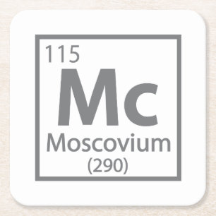 Moscovium - Russisch periodieke wetenschappelijke  Kartonnen Onderzetters