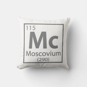 Moscovium - Russisch periodieke wetenschappelijke Kussen