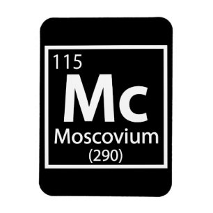 Moscovium - Russisch periodieke wetenschappelijke Magneet