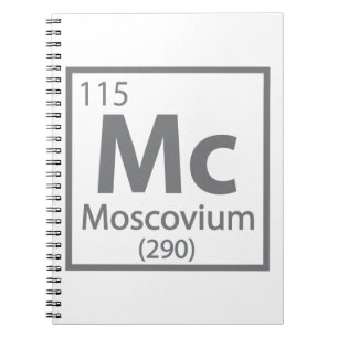 Moscovium - Russisch periodieke wetenschappelijke Notitieboek