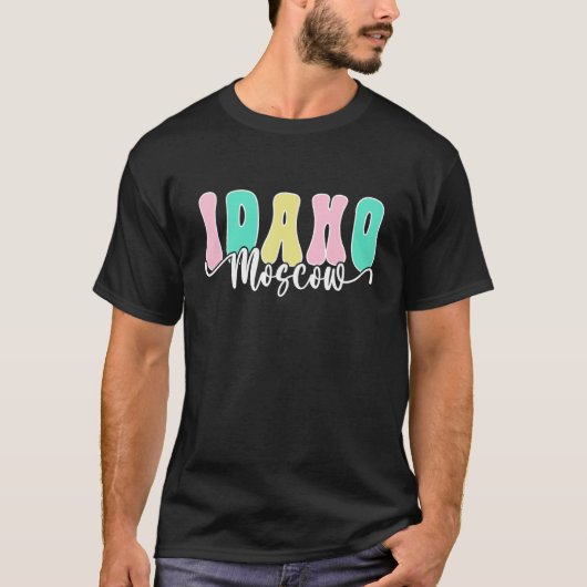 Moscow Idaho Retro Souvenir T-shirt (Voorkant)