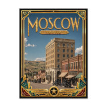 Moscow Idaho Vintage Art Deco Gouden Tijdperk