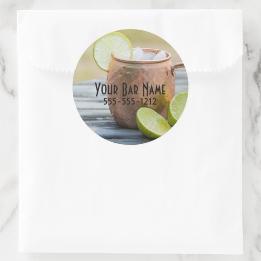 Moscow Mule Advertentie Ronde Sticker (Tas)