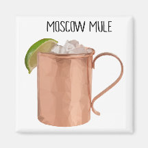 Moscow Mule Koperen Mok Wodka Limoen Cocktailmagne