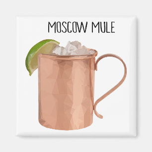 Moscow Mule Koperen Mok Wodka Limoen Cocktailmagne Magneet
