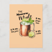 Moscow Mule Recept Bar Art Briefkaart (Voorkant)