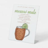 Moscow Mule Recept Signature drank Reclamebord Met Voetstuk (Voorkant)