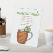 Moscow Mule Recept Signature drank Reclamebord Met Voetstuk (Insitu)