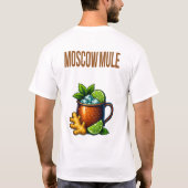 Moscow Mule T-Shirt – Classic Copper Mug Cocktail (Achterkant)