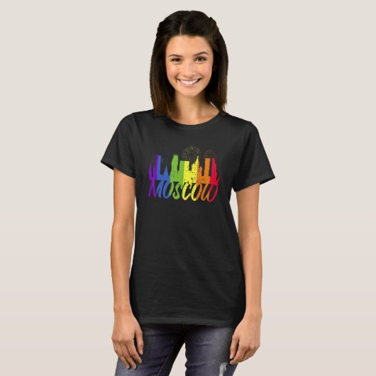 Moscow Pride Skyline Pride Parade Moscow T-shirt (Voorkant volledig)