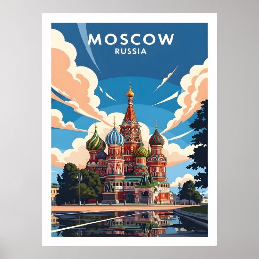 Moscow’s Saint Basil’s Cathedral Poster (Voorkant)