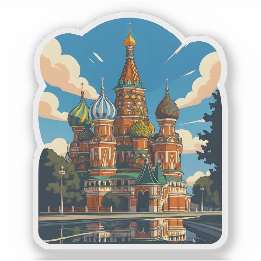 Moscow’s Saint Basil’s Cathedral Sticker (Voorkant)