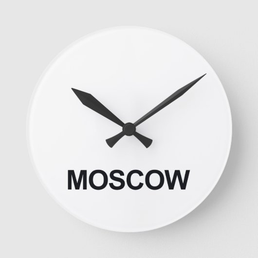 MOSCOW WORLDWIDE TIMEZONE CLOCK SET RONDE KLOK (Voorkant)