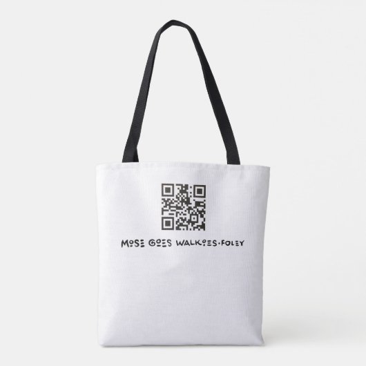 Mose Goes Walkies Canvas tas (Achterkant)