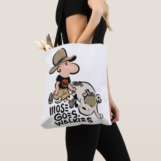 Mose Goes Walkies Canvas tas (Dichtbij)