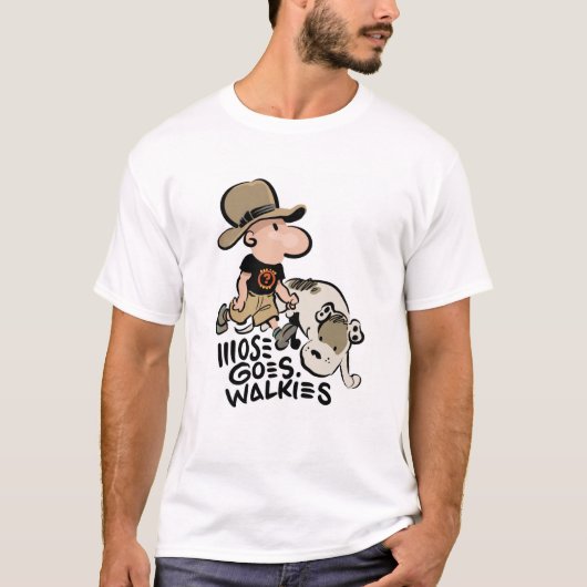 Mose Goes Walkies T-shirt (Voorkant)