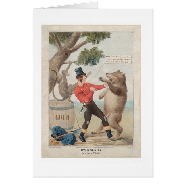 Mose in Californië: Ingesteld op een Beer (1475) (Voorkant)