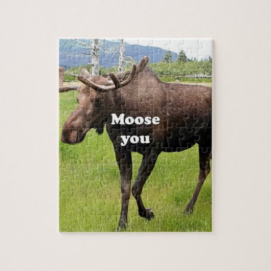 Mose you: Alaskan moose Legpuzzel (Verticaal)