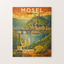 Mosel Wijnregio Duitsland Vintage Reis Kunst