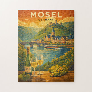 Mosel Wijnregio Duitsland Vintage Reis Kunst Legpuzzel