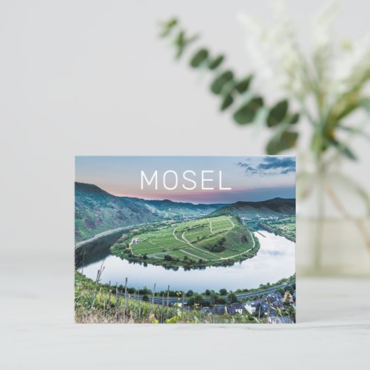 Moselle Calmont Loop Bremm Feestdagenkaart (Staand voorkant)