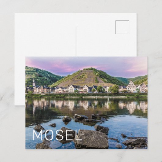 Moselle Ediger Eller Sunset River Cochem Souvenir Feestdagenkaart (Voorkant / Achterkant)