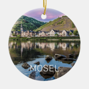 Moselle Ediger Eller Sunset River Cochem Souvenir Keramisch Ornament