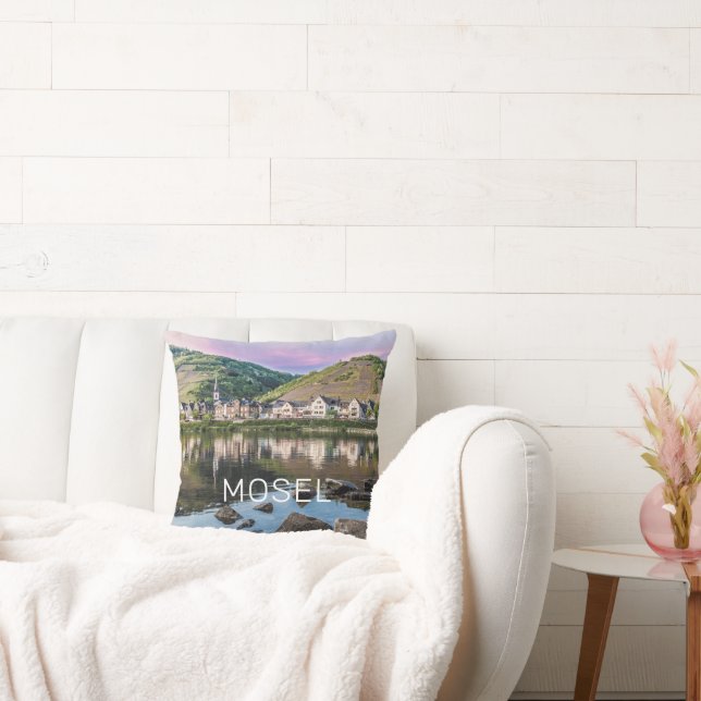 Moselle Ediger Eller Sunset River Cochem Souvenir Kussen (Bank)