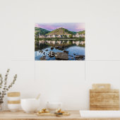 Moselle Ediger Eller Sunset River Cochem Souvenir Poster (Keuken)