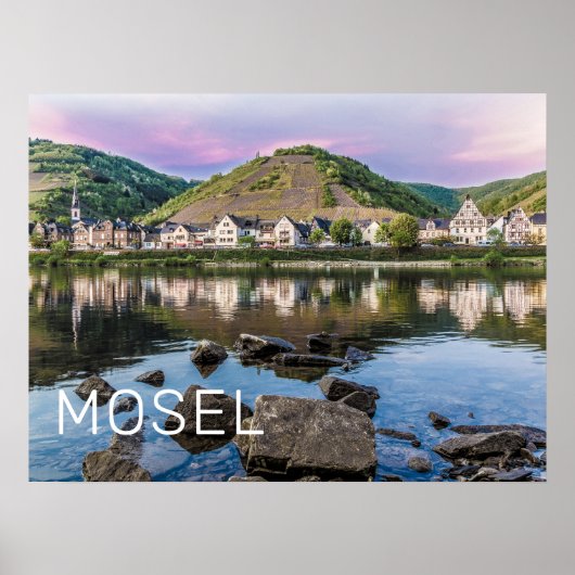 Moselle Ediger Eller Sunset River Cochem Souvenir Poster (Voorkant)