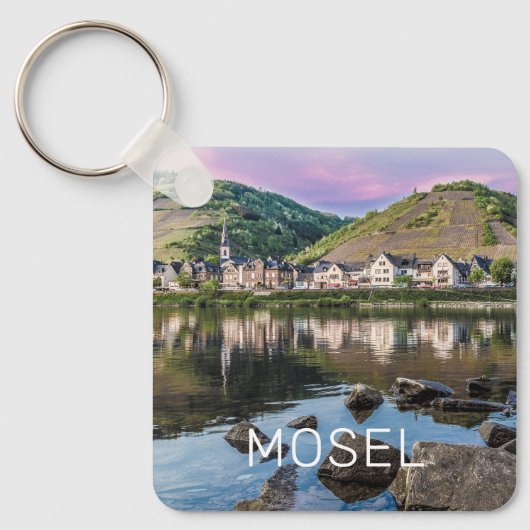 Moselle Ediger Eller Sunset River Cochem Souvenir Sleutelhanger (Voorkant)