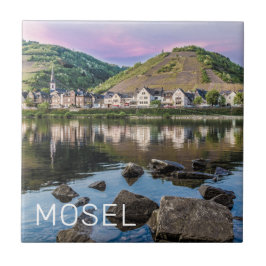 Moselle Ediger Eller Sunset River Cochem Souvenir Tegeltje