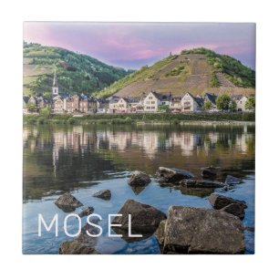 Moselle Ediger Eller Sunset River Cochem Souvenir Tegeltje