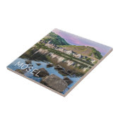 Moselle Ediger Eller Sunset River Cochem Souvenir Tegeltje (Zijkant)
